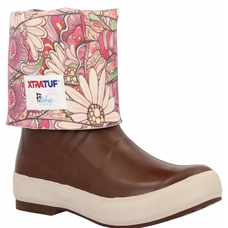 Xtratuf Women's Legacy Tall Rubber Boots, 15 in Height, Brown Redtro Salm, 9 XWL9FF